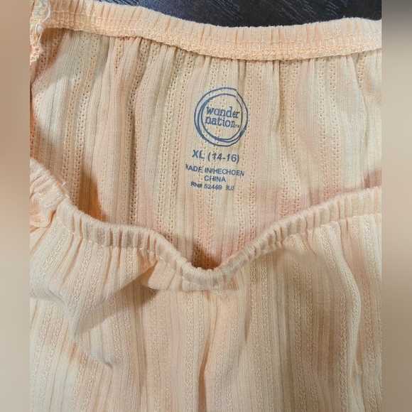 Wonder Nation Girls Tiered Flowy Babydoll Top Peach Orange XL - Picture 5 of 8